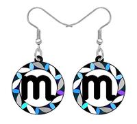 LONYOO Acrílico 12 Constelación Símbolos Pendientes Colgante Joyería Signos del Zodiaco Regalos para Mujer Niña Charms (Escorpio)