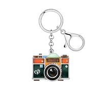 LONYOO Acrílico Llavero Cámara 70s 80s Accesorios Nostalgia Fotografía Regalos para Fotógrafo Mujeres Niñas Niños Monedero Charms (Verde)