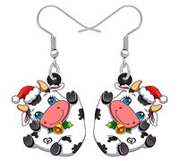 LONYOO Acrílico Navidad Ardilla Pendientes Colgante Joyería Divertido Ardilla Regalos para Amantes de Ardilla Mujer Niñas (Multi)
