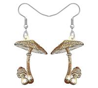 LONYOO Anime Mushroom Pendientes Colgante Joyería Cute Mushroom Pendientes para Mujer Niñas Charms Regalos (Marrón 525)