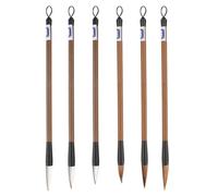 Lonzikp 6 Piezas Pinceles de Caligrafía y Acuarela para Escritura y Pintura Manual (3 Tamaños)