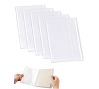 LONZIKP Fundas para Libros A4 Transparente - Pack de 5 Protectores Reutilizables y Duraderos para Cuadernos, Colegio y Oficina.