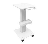 Loobiiny Carro de belleza de ABS, carrito de cosméticos con bandeja, mesa auxiliar, carrito de trabajo para peluquería, carrito de herramientas