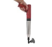 Loobiiny Desatascador de inodoros con batería | Tapón de aire, 3 cabezales y adaptador, con indicador de presión de aire, 20-30 s, para inodoro, lavabo, desagüe de suelo