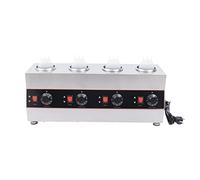 Loobiiny Dispensador eléctrico de salsa con 4 botellas, ajuste de temperatura de 30 a 85 °C, almacenador de calor