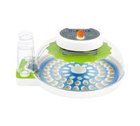 Loobiiny Incubadora de huevos de codorniz, 60 huevos, 12 V, doble corriente | Giro automático cada 2 horas, recarga de agua externa, indicador LED, control de temperatura, para codorniz y loro