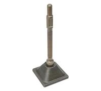 Loobiiny Placa de apisonamiento de piso, vástago hexagonal de 1-1/8 | Acero 406CR, superficie de trabajo de 15,24 x 15,24 cm, para picos eléctricos de gasolina, grava, cimientos, postes, zanjas
