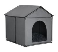 LOOBMBNS Casa grande para perros de interior suave de 30 x 28 x 23 pulgadas para perros grandes como labrador/husky/samoyed/golden retriever/pastor alemán, casa estable para mascotas con cojín suave,