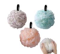 Loofah de Ducha de Carbón, Paquete de 3 - Esponja de Baño Perfecta para Exfoliar para Hombres y Mujeres - Cepillo Exfoliante Corporal para Limpiar y Suavizar la Piel