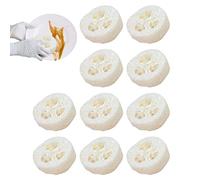 Loofah pasta para hacer jabón: cortes de naturales reutilizables de 10pcs para goma de esponja más limpia,Loofah Esponja Natural, Loofah Jabón Hamster Masticar Juguetes Aokley