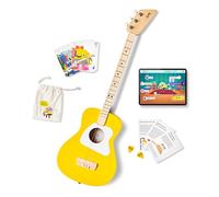 Loog Pro Acoustic - Guitarra para niños de 3 cuerdas a partir de 6 años, aplicación de aprendizaje y lecciones incluidas, color amarillo