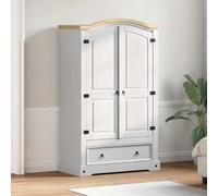 LoogCape Armario con cajones Corona Blanco 101 x 52 x 170 cm Almacenamiento Moderno para Dormitorio, Vestidor, Pasillo, Habitación Infantil, Madera de Pino Durable, Independiente