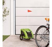 LoogCape Carrito de bicicleta para perro, color verde, de tela Oxford y hierro con techo de PVC, 124 x 53 x 53 cm, portátil, plegable, para perros pequeños, gatos, paseos al aire libre, senderismo