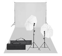 LoogCape Fotostudio-Set mit Beleuchtung Hintergrundsystem Studiolleuchte Softbox Dimmbare LED Dauerlicht Fotolampe für Produkt- und Porträtfotografie Heimstudio Vlogging und Streaming