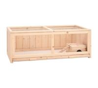 LoogCape Jaula para hámster de 104 x 52 x 38 cm, de madera maciza de abeto con rejilla de alambre, gran superficie para caminar y correr libre, fácil limpieza, adecuada para ratones, cobayas, conejos