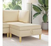 LoogCape Sofá con espacio de almacenamiento, tela otomana cuadrada con almohadillas de espuma, patas marrones, marco de madera contrachapada, ahorro de espacio, versátil para sala de estar, habitación