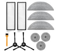 LOOHAOC Kit de Accesorios para roborock S8 MaxV Ultra - Incluye 2 Filtros HEPA,2 Cepillos Laterales,3 Almohadillas de Fregona,3 Paños Redondos,1 Cepillo