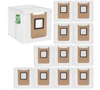 LOOHAOC Paquete de 12 bolsas para aspiradora Eufy para Omni para robot E20/E25/E28, bolsas de polvo de gran capacidad, bolsas de tela no tejida