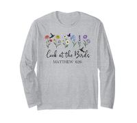 Look at The Birds Air Scripture Matthew 6:26 Bible Verse God Manga Larga