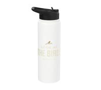 Look At The Birds Christian Bible Verse Matthew 6 26 Faith Stainless Steel Insulated Water Bottle