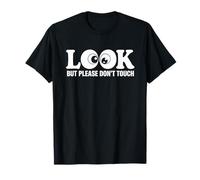 Look But Please Don't Touch Minimalista Eyeball Graphic Camiseta