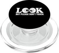 Look But Please Don't Touch Minimalista Eyeball Graphic PopSockets PopGrip para MagSafe