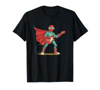 Look de héroe Genial con Guitarra eléctrica para los Amantes de Rockstar Camiseta