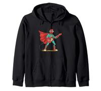Look de héroe Genial con Guitarra eléctrica para los Amantes de Rockstar Sudadera con Capucha