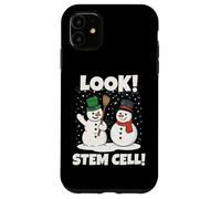 Look! Stem Cells Xmas Funny Couple Snowmen Science Teacher Carcasa para iPhone 11