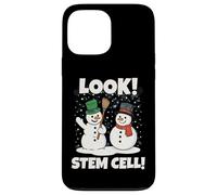 Look! Stem Cells Xmas Funny Couple Snowmen Science Teacher Carcasa para iPhone 13 Pro MAX