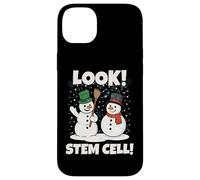 Look! Stem Cells Xmas Funny Couple Snowmen Science Teacher Carcasa para iPhone 14 Plus