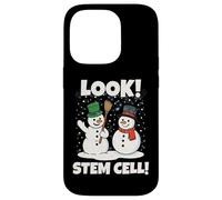 Look! Stem Cells Xmas Funny Couple Snowmen Science Teacher Carcasa para iPhone 14 Pro