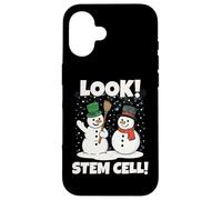 Look! Stem Cells Xmas Funny Couple Snowmen Science Teacher Carcasa para iPhone 16
