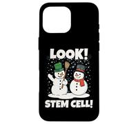 Look! Stem Cells Xmas Funny Couple Snowmen Science Teacher Carcasa para iPhone 16 Pro MAX