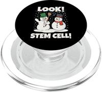 Look! Stem Cells Xmas Funny Couple Snowmen Science Teacher PopSockets PopGrip para MagSafe