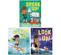 Look Up!, Clean Up! & Speak Up! Collection 3 Books Set by Nathan Bryon & Dapo Adeola | Inspirational Children's Picture Books About Curiosity, Caring for the Planet & Finding Your Voice