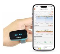 LOOKEE Monitor de oxígeno de sueño O2 | Indicador de vibración para bajo O2 | Rastrea el nivel de oxígeno y la frecuencia cardíaca | Aplicación gratuita para información del sueño | Solo uso
