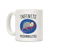 LookHUMAN Infinite Possumbilities - Taza de café de cerámica blanca de 325 ml