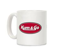 LookHUMAN Statement Meme - Taza de café de cerámica, diseño de parodia Kum and Go, perfecta para los amantes del humor y el uso diario, regalo único para amigos, cerámica duradera, impresión de