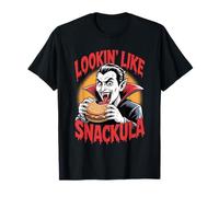 Lookin' Like A Snackula Funny Vampire Halloween Burger Camiseta
