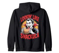 Lookin' Like A Snackula Funny Vampire Halloween Burger Sudadera con Capucha