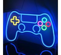 Looklight Letrero de neón para Gamer, letrero de neón con forma de Gamepad para de jugadores, letreros de neón para juegos para habitación de adolescente letrero de juegos de neón regulable