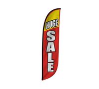 LookOurWay Feather Flag - 12ft Tall Advertising Flag Banner for Business and Events Promotion - Flag Only - Huge Sale Red/Yellow (10M1200034)