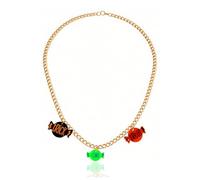 Lookray Gargantilla de Halloween con colgante de murciélago de calabaza de acrílico, collar creativo punk fantasma, gargantilla de Halloween, accesorios de disfraz de bruja, Zinc, No es una piedra
