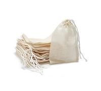 LOOKSGO 50 bolsas de muselina de 4 x 6 pulgadas para fiestas, bodas, suministros para el hogar, bolsas de algodón con cordón para joyas