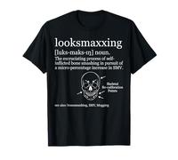 Looksmaxxing Diccionario Definición Calavera Diagrama Meme Camiseta