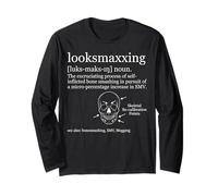 Looksmaxxing Diccionario Definición Calavera Diagrama Meme Manga Larga