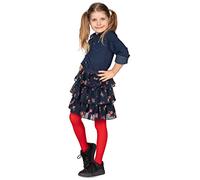looksy Medias Sólidas para Niñas 40 DEN Opacas de Microfibra Suave para Niños con Pies Pantimedias Casuales Danza Escuela Ballet Edad 3-12, rojo, 9-10 años