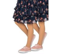 looksy Paquete de 2 medias opacas lisas para niñas, 40 DEN, de microfibra suave, con pies, informales, para baile, escuela, ballet, juego de 2 pares de edades de 3 a 12 años [fabricadas en Italia],