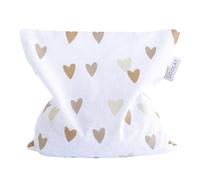 LOOLAY Cojín de huesos de cereza para microondas, 20 x 20 cm, 100 % algodón, ideal para la tensión muscular o los dolores menstruales (cera, beige y marrón)